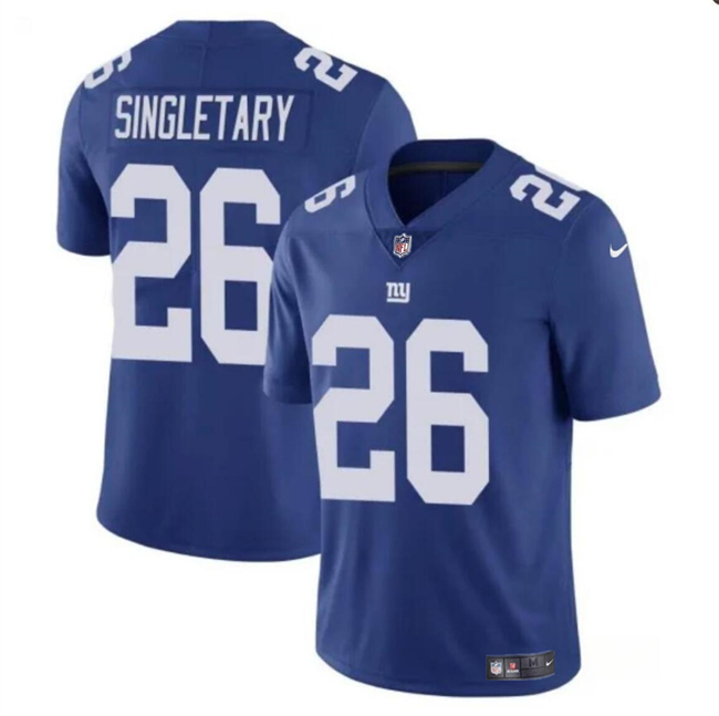 Men's New York Giants #26 Devin Singletary Blue Vapor Untouchable Limited Stitched Jersey